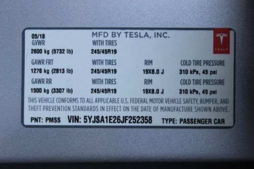 2018 Tesla Model S 5YJSA1E26JF252358