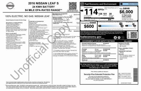 2016 Nissan LEAF 1N4AZ0CP0GC305953