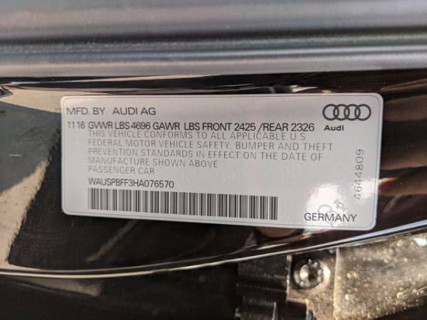 2017 Audi A3 Sportback e-tron WAUSPBFF3HA076570