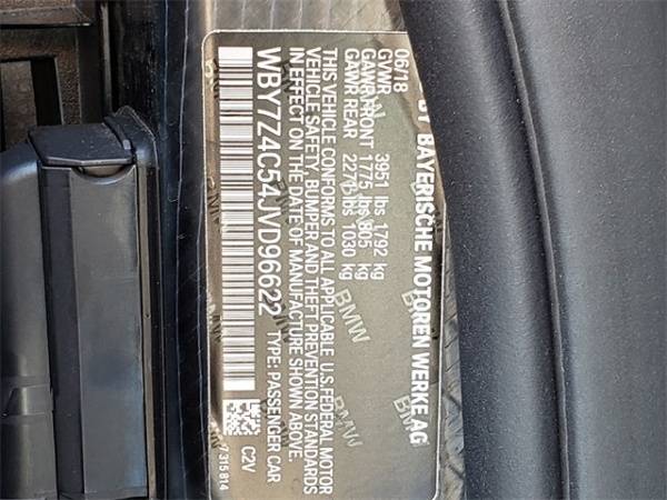 2018 BMW i3 WBY7Z4C54JVD96622