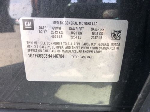 2017 Chevrolet Bolt 1G1FX6S03H4146704