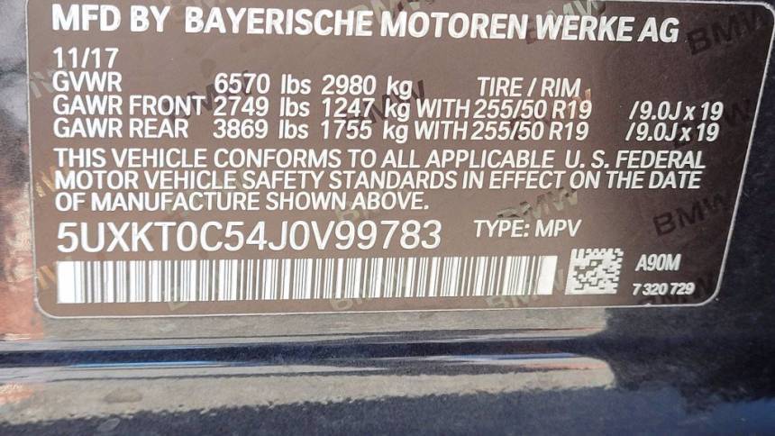 2018 BMW X5 xDrive40e 5UXKT0C54J0V99783
