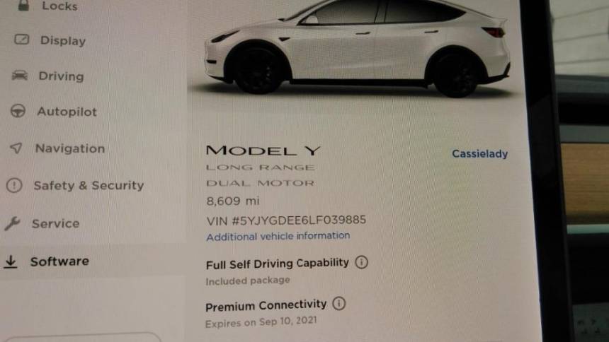 2020 Tesla Model Y 5YJYGDEE6LF039885