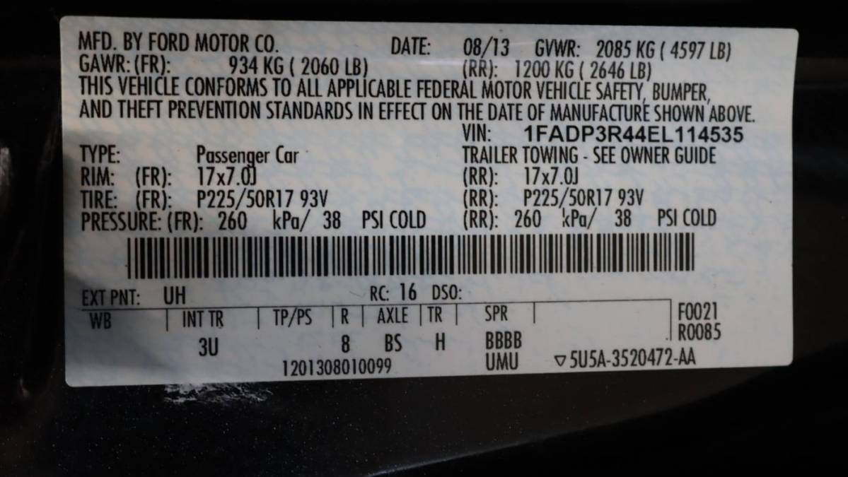 2014 Ford Focus 1FADP3R44EL114535