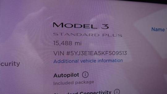 2019 Tesla Model 3 5YJ3E1EA5KF509513
