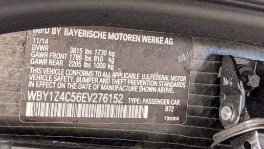 2014 BMW i3 WBY1Z4C56EV276152