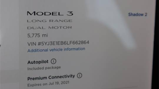 2020 Tesla Model 3 5YJ3E1EB6LF662864