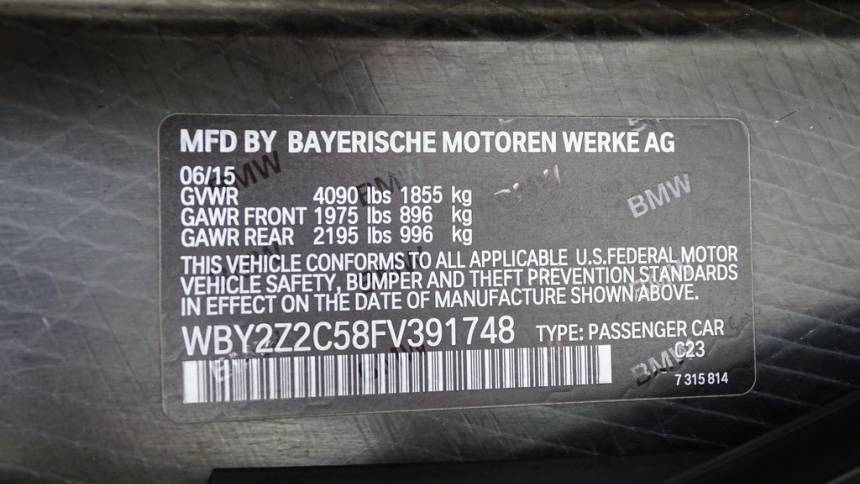 2015 BMW i8 WBY2Z2C58FV391748