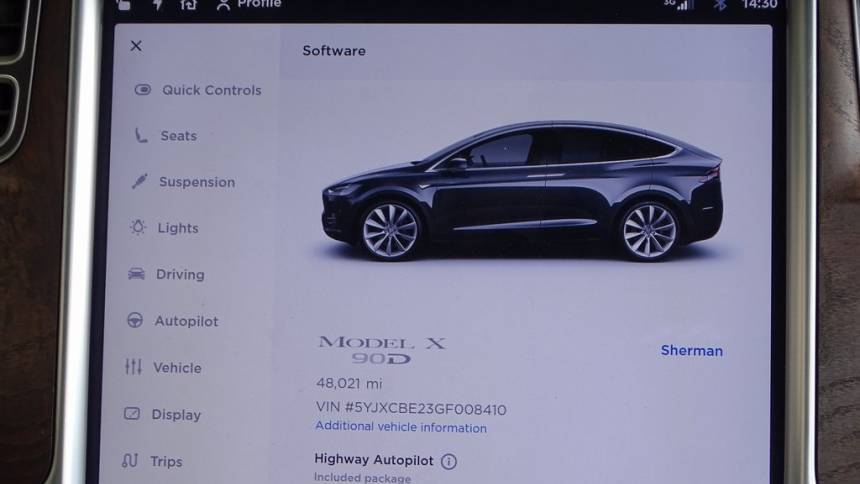 2016 Tesla Model X 5YJXCBE23GF008410