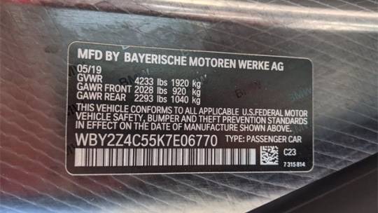 2019 BMW i8 WBY2Z4C55K7E06770