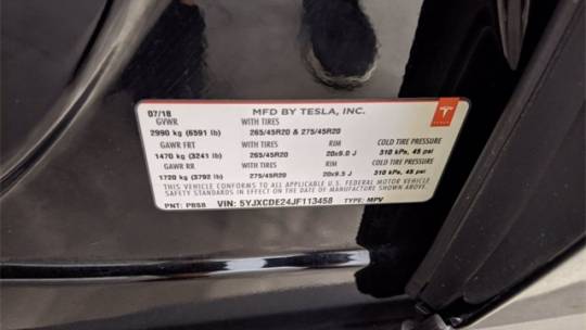 2018 Tesla Model X 5YJXCDE24JF113458