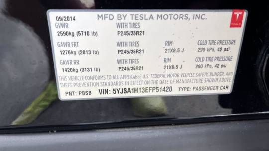 2014 Tesla Model S 5YJSA1H13EFP51420