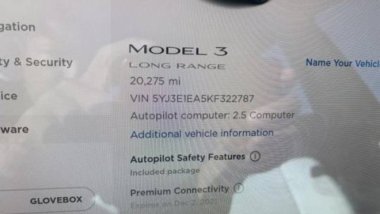 2019 Tesla Model 3 5YJ3E1EA5KF322787