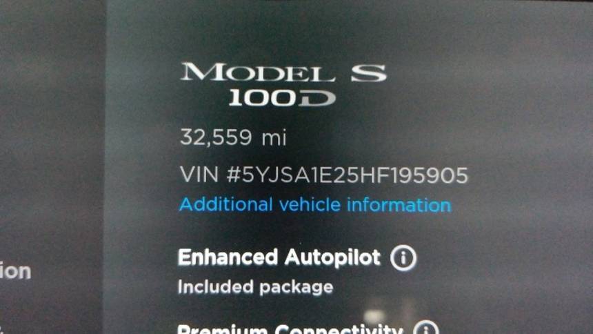 2017 Tesla Model S 5YJSA1E25HF195905