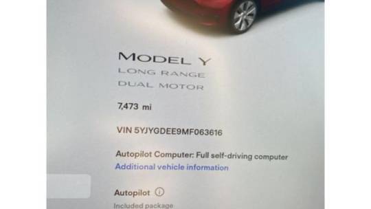 2021 Tesla Model Y 5YJYGDEE9MF063616