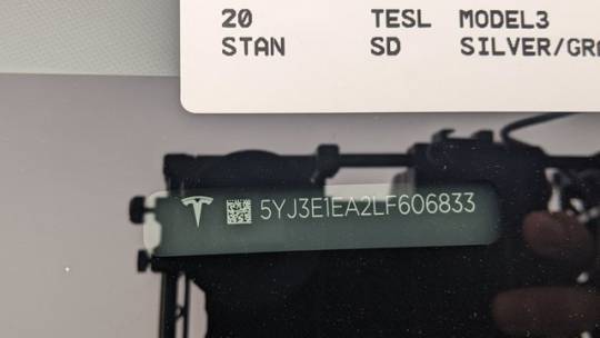 2020 Tesla Model 3 5YJ3E1EA2LF606833