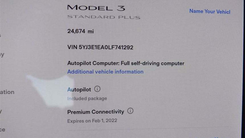 2020 Tesla Model 3 5YJ3E1EA0LF741292