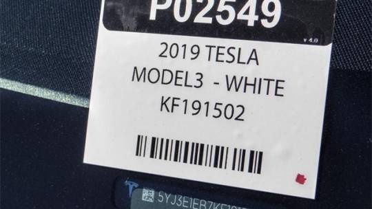 2019 Tesla Model 3 5YJ3E1EB7KF191502