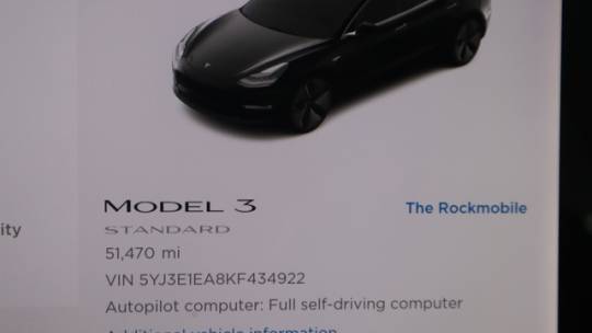 2019 Tesla Model 3 5YJ3E1EA8KF434922