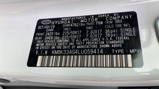 2020 Hyundai Kona Electric KM8K33AG4LU059414