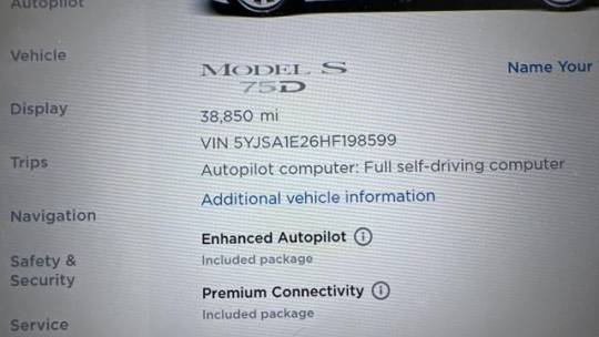 2017 Tesla Model S 5YJSA1E26HF198599