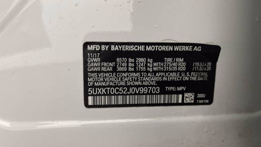 2018 BMW X5 xDrive40e 5UXKT0C52J0V99703