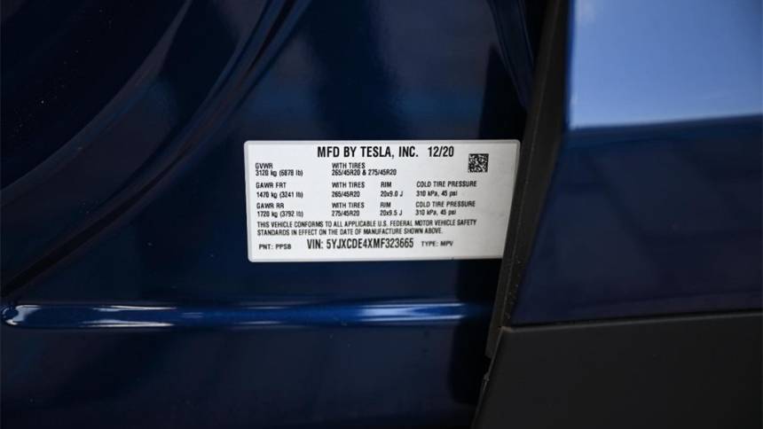 2021 Tesla Model X 5YJXCDE4XMF323665