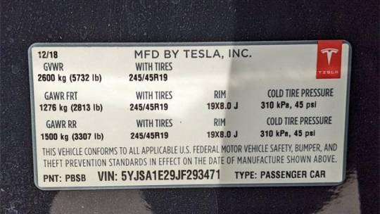 2018 Tesla Model S 5YJSA1E29JF293471