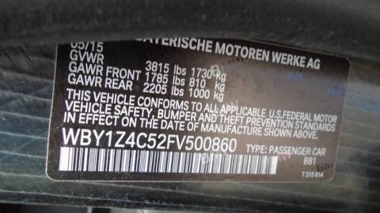 2015 BMW i3 WBY1Z4C52FV500860