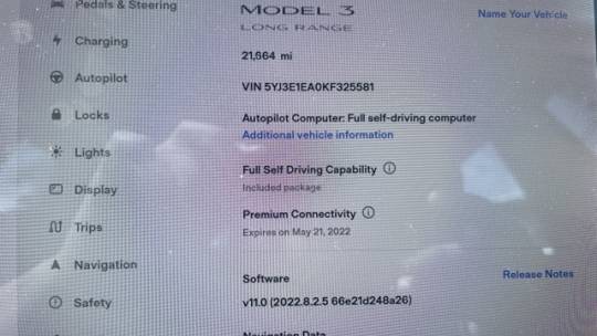 2019 Tesla Model 3 5YJ3E1EA0KF325581