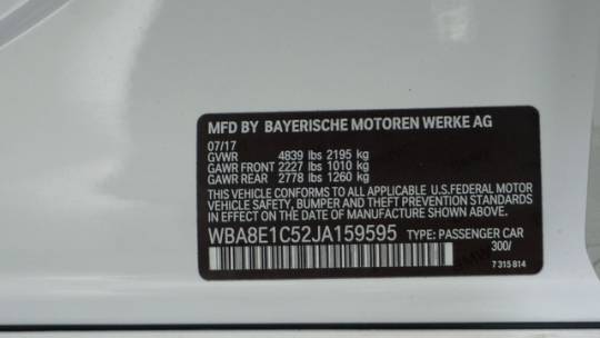 2018 BMW 3 Series WBA8E1C52JA159595