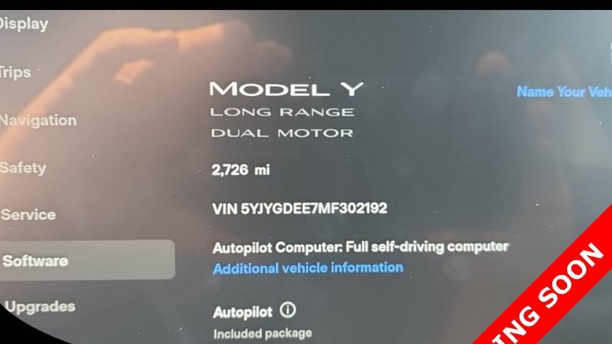 2021 Tesla Model Y 5YJYGDEE7MF302192