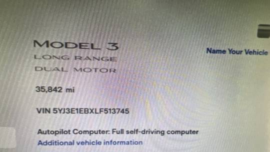2020 Tesla Model 3 5YJ3E1EBXLF513745
