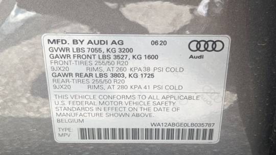 2020 Audi e-tron WA12ABGE0LB035787