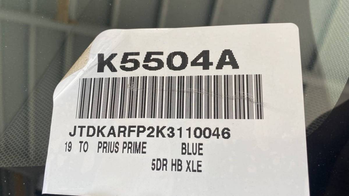 2019 Toyota Prius Prime JTDKARFP2K3110046