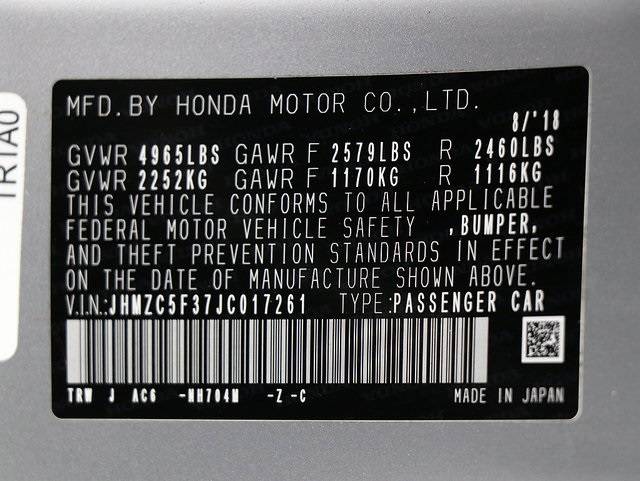 2018 Honda Clarity JHMZC5F37JC017261
