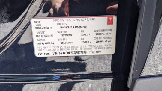 2016 Tesla Model X 5YJXCBE2XGF007979