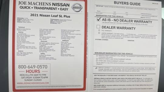 2021 Nissan LEAF 1N4BZ1DV3MC550135