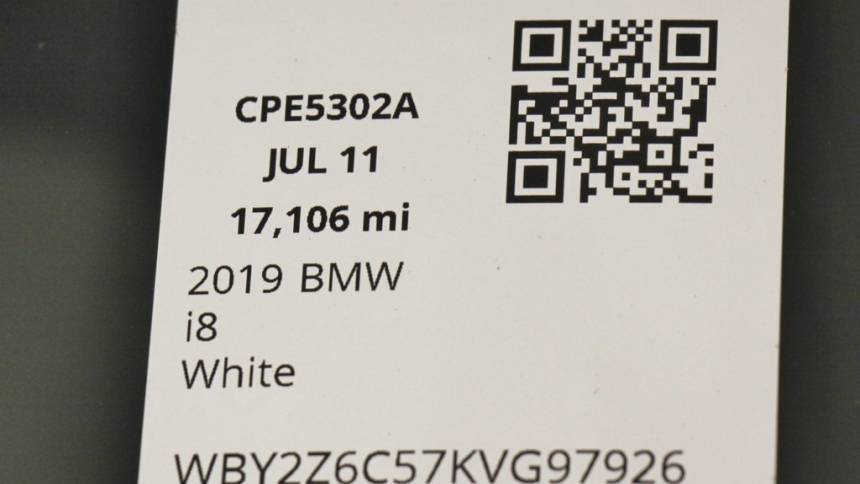 2019 BMW i8 WBY2Z6C57KVG97926