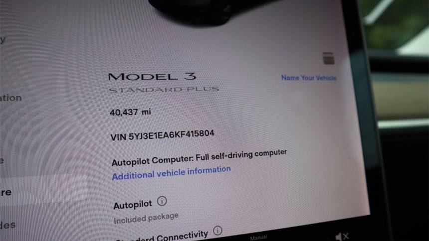 2019 Tesla Model 3 5YJ3E1EA6KF415804