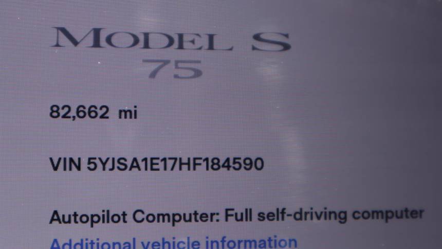 2017 Tesla Model S 5YJSA1E17HF184590