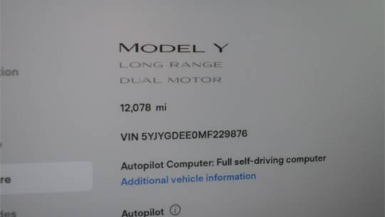2021 Tesla Model Y 5YJYGDEE0MF229876