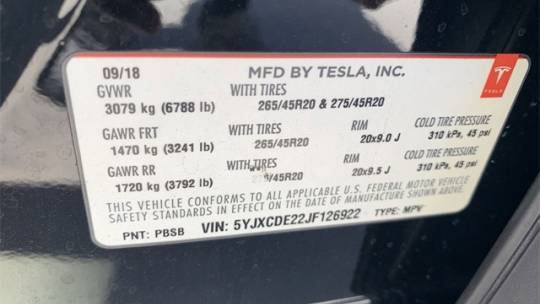 2018 Tesla Model X 5YJXCDE22JF126922
