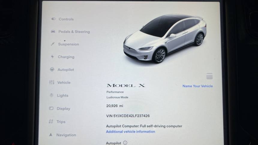 2020 Tesla Model X 5YJXCDE42LF237426