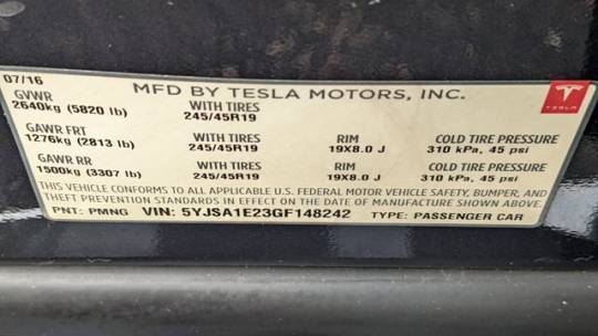 2016 Tesla Model S 5YJSA1E23GF148242