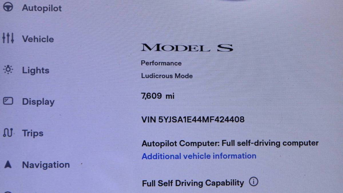 2021 Tesla Model S 5YJSA1E44MF424408