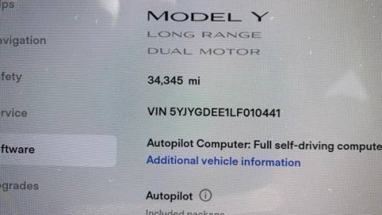 2020 Tesla Model Y 5YJYGDEE1LF010441