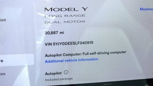 2020 Tesla Model Y 5YJYGDEE5LF040915