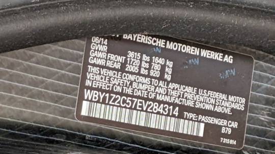 2014 BMW i3 WBY1Z2C57EV284314