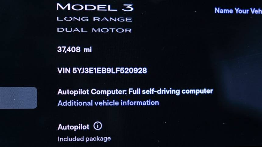 2020 Tesla Model 3 5YJ3E1EB9LF520928